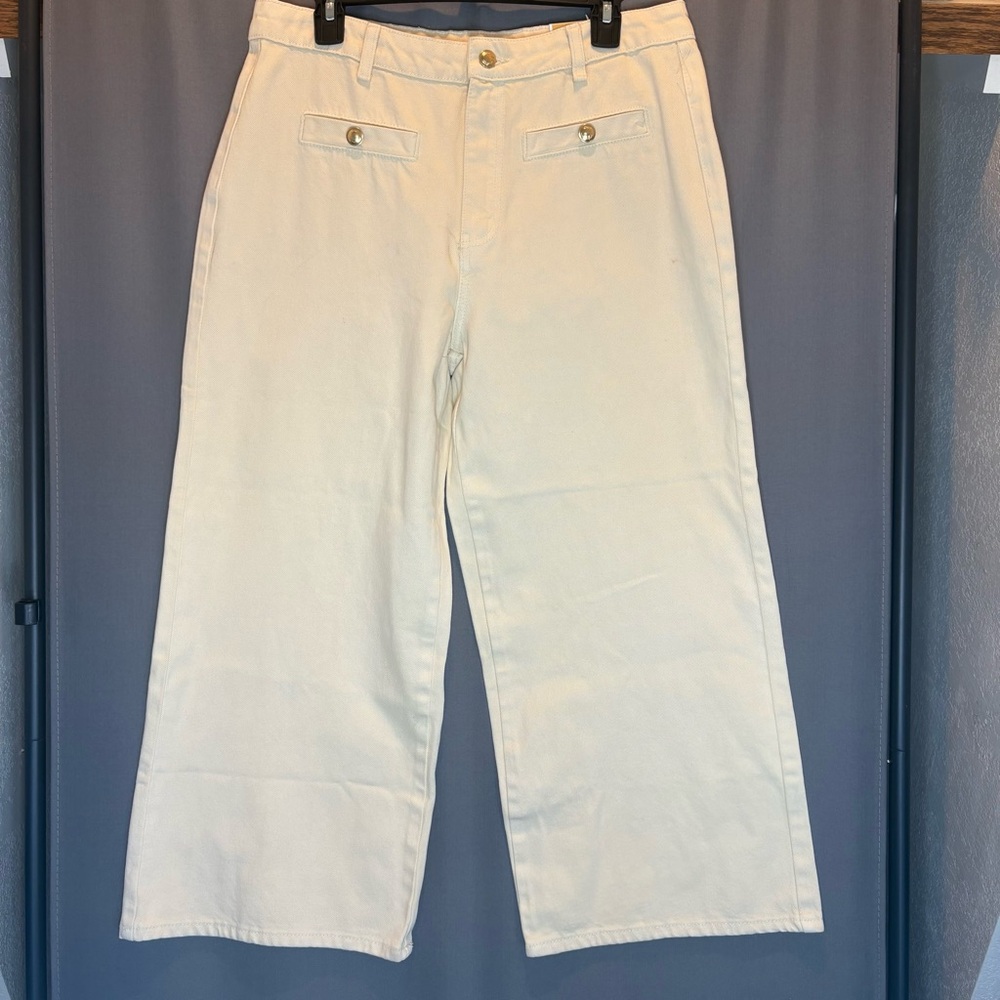 Michael Kors Cream Wide Leg Pants